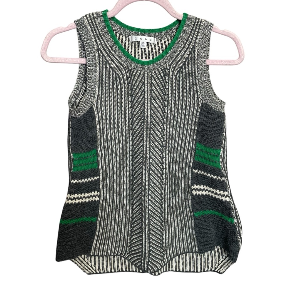 CAbi Trident sleeveless knit sweater size XS
